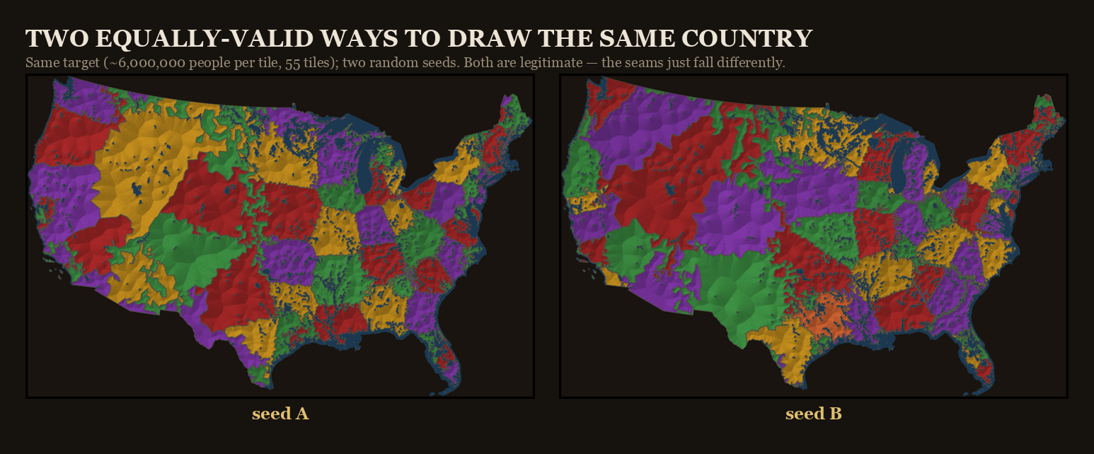 two equally valid bucketings of the US